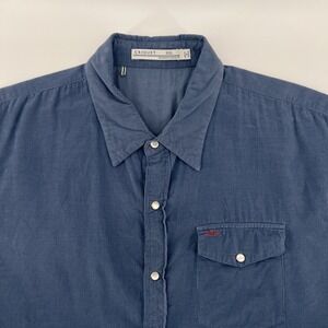 Criquet Pearl Snap Shirt Size XXL Blue Short Sleeve Western Button Up